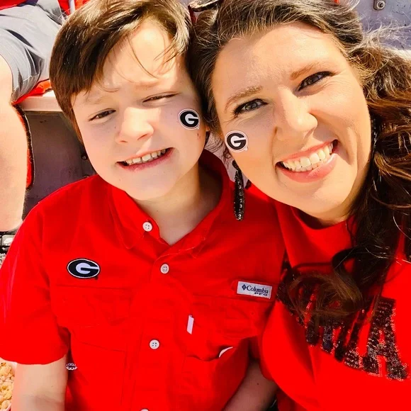 Columbia PFG Red Georgia Bulldogs Fishing Shirt Size Large - Picture 2 of 10